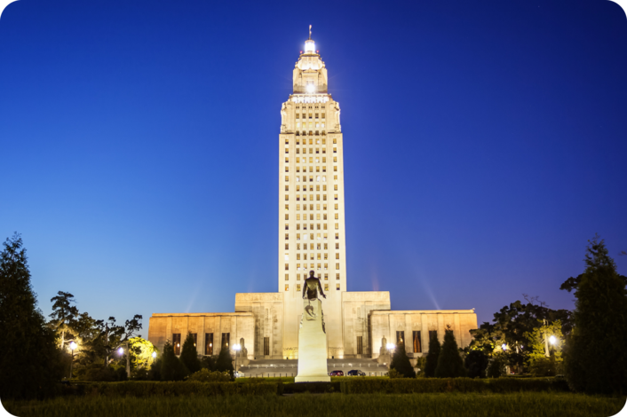 Louisiana State Capitol Night